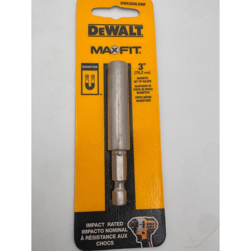 DeWALT MaxFit 3 Inch Long Magnetic Bit Tip Holder Impact Rated DWA3SHLDMF NEW